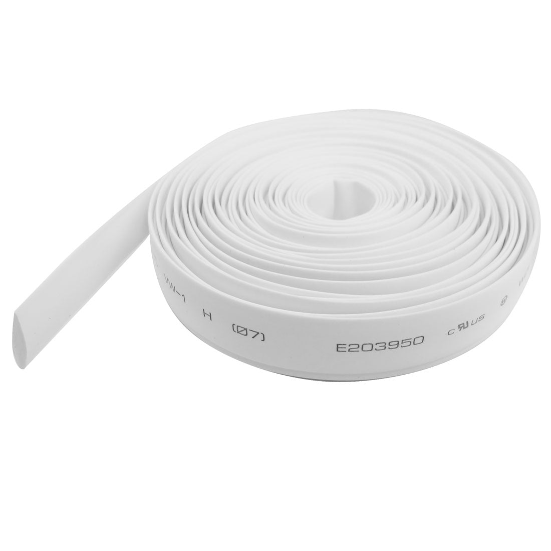 Harfington Ratio 2:1 7mm Dia White Polyolefin Heat Shrinkable Tube 8M 26.2Ft
