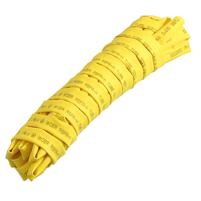 Harfington Yellow 13.1Ft 4M Long 6mm Dia Polyolefin Heat Shrinkable Tube Tubing