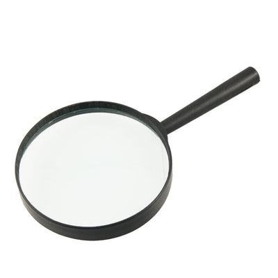 Harfington Black Plastic Handle 100mm Diameter Lens 3X Magnifier Magnifying