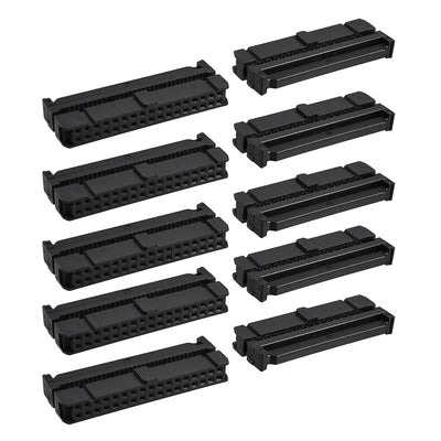 Harfington 10pcs 34 Position Female IDC Socket Flat Ribbon Cable Connector Black