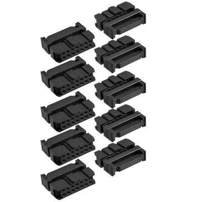 Harfington 10×14 Position Female IDC Connector Flat Ribbon Cable Connectors Black 2.54mm