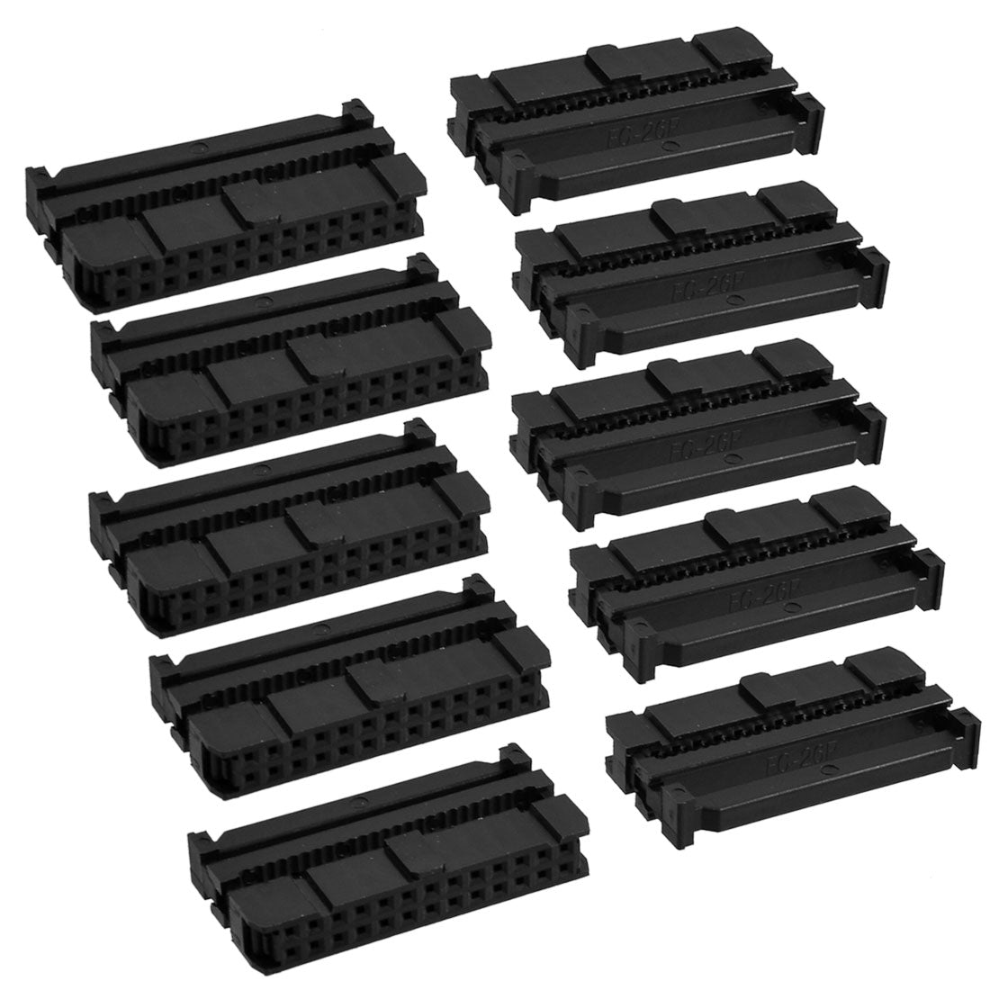 Harfington 10×2.54mm Pitch Female 26 Pins Flat Cable IDC Socket Connector Black