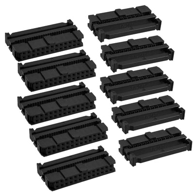 Harfington 10×2.54mm Pitch Female 26 Pins Flat Cable IDC Socket Connector Black