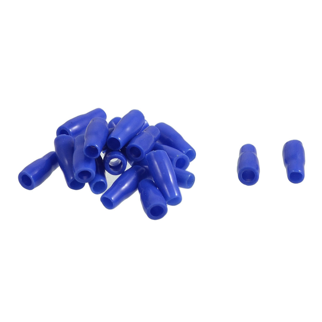 Harfington 20pcs 3mm Hole PVC Insulation Ring Terminal Cap Boot Cover Royal Blue