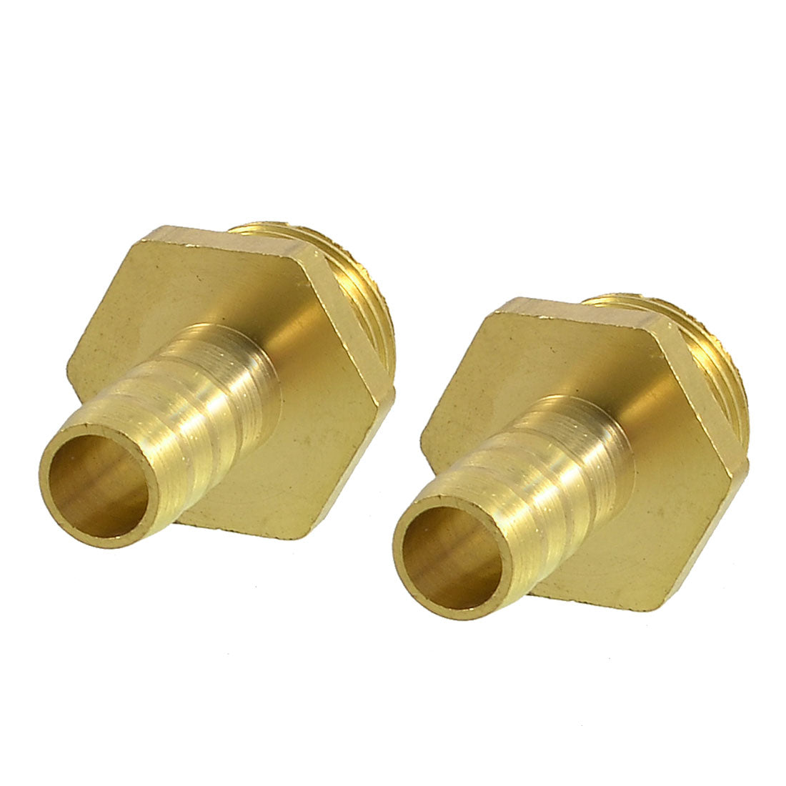 Harfington 2pcs 1/2" PT Thread Barb Straight Coupling Brass Couplers for 10mm Tubing