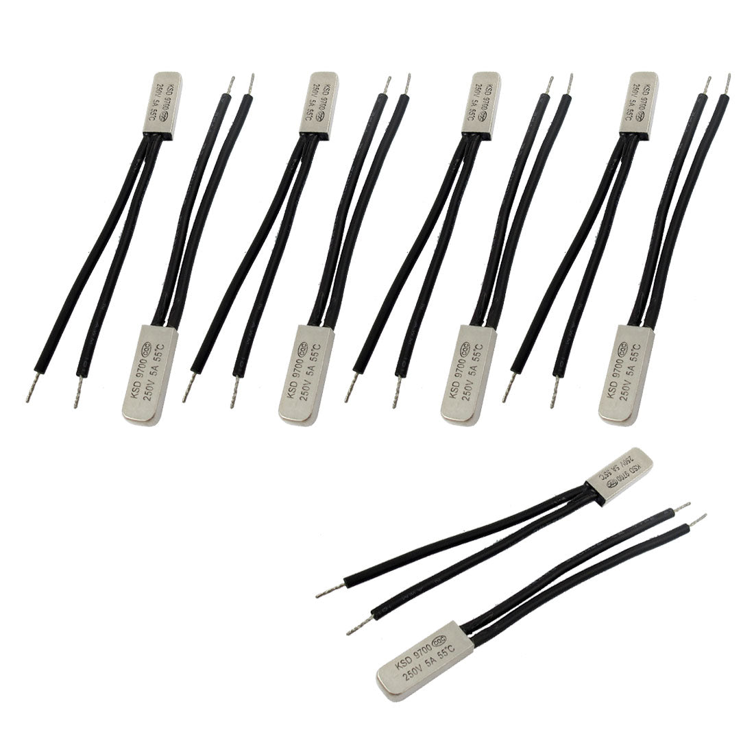 uxcell Uxcell 10 Pcs Bimetal Temperature Control Switch Thermostat 55C N.C KSD9700