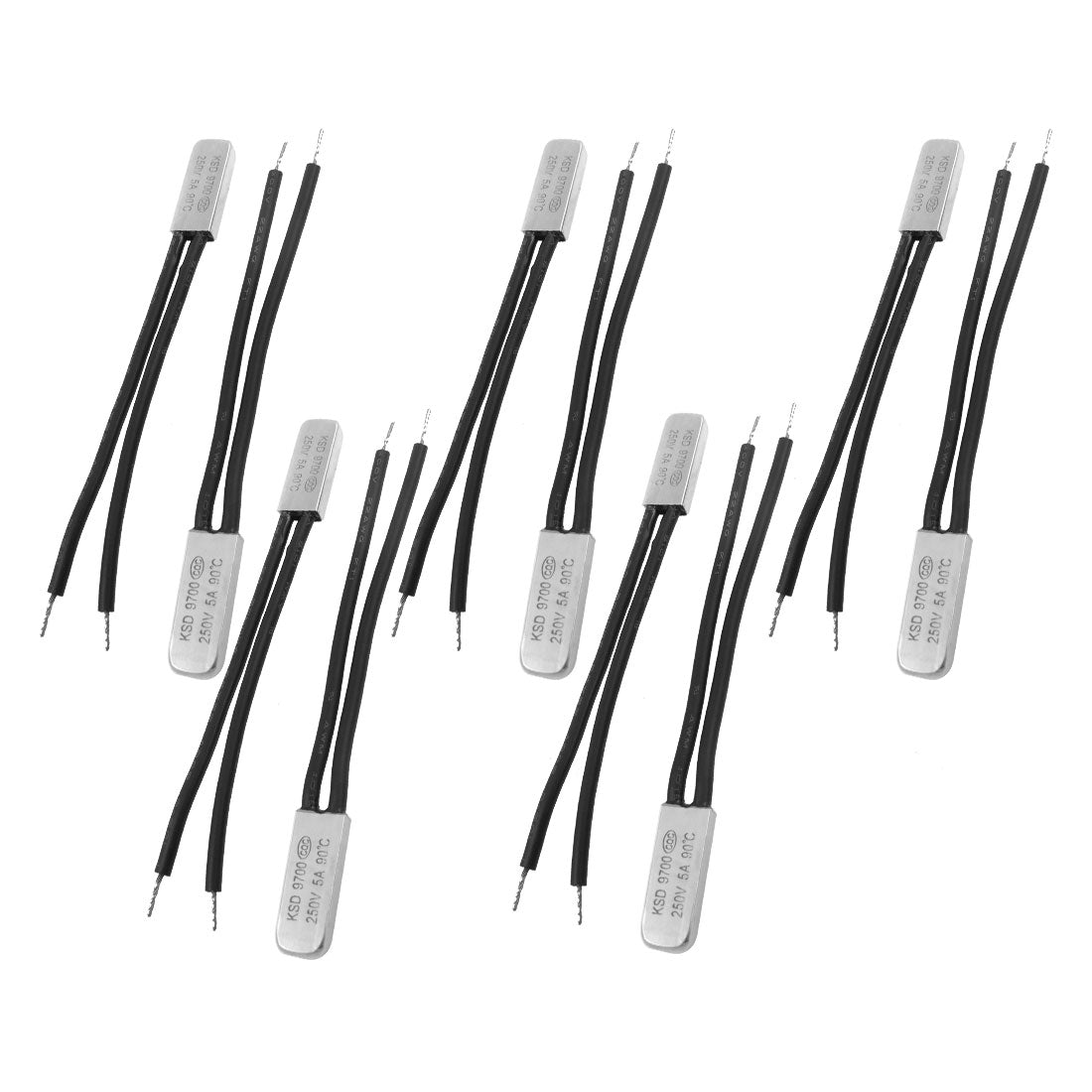 uxcell Uxcell 10 Pcs Bimetal Temperature Control Switch Thermostat 90C N.C KSD9700