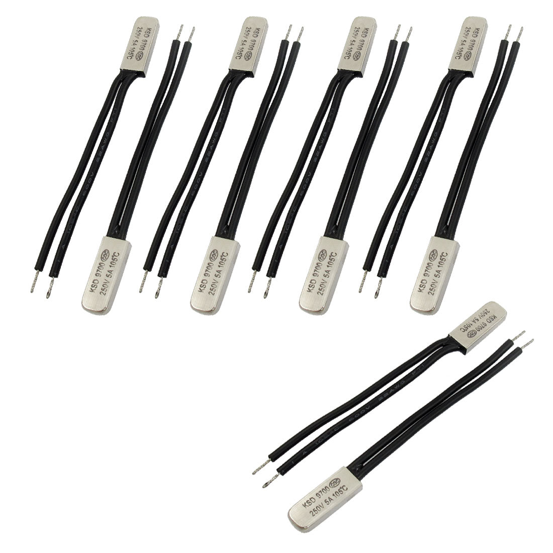 Harfington 10pcs Bimetal Temperature Control Switch Thermostat 105C N.C KSD9700