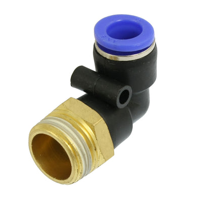 Harfington 20mm Male Thread to 10mm Push in Joint Pneumatic Elbow Connector Quick Fitting