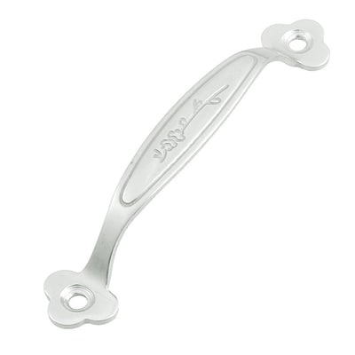 Harfington Uxcell Cupboard Gates Windows Flower Print Metal Handle Pull 4" Length