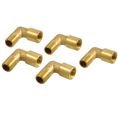 Harfington 5pcs Air Pipe 1/8"×1/8" PT Thread 90 Degree Adapters Elbow Couplers