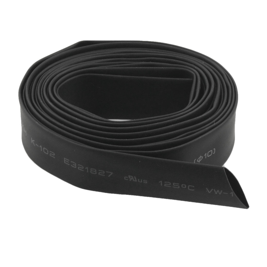 Harfington Ratio 2:1 Black Polyolefin 10mm Dia Heat Shrink Shrinkable Tube 2M