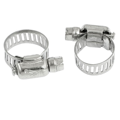Harfington 2pcs Adjustable Screw Bolt Hose Pipe Clamps Ties 10mm-16mm