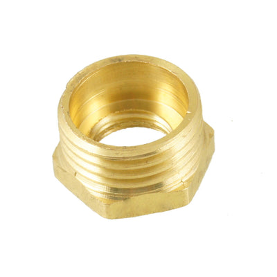 Harfington 1/2" Male to 1/4" NPT Female Hex Thread Bushing Piping Connector Adapter