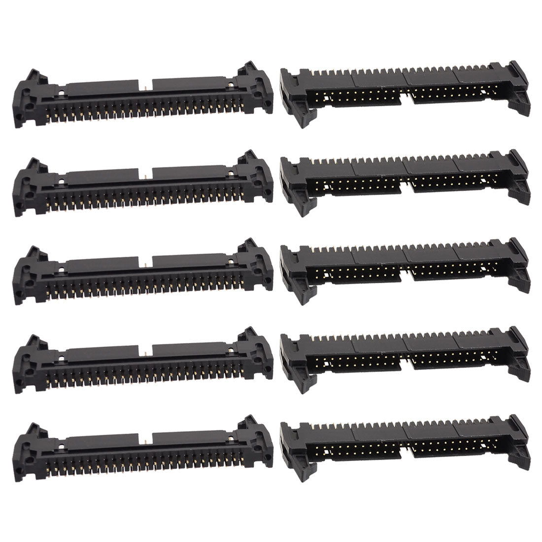 Harfington 10pcs 2x25 Pins 2.54mm Pitch Double Rows PCB IDC Pin Headers