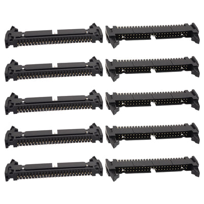 Harfington 10pcs 2x25 Pins 2.54mm Pitch Double Rows PCB IDC Pin Headers