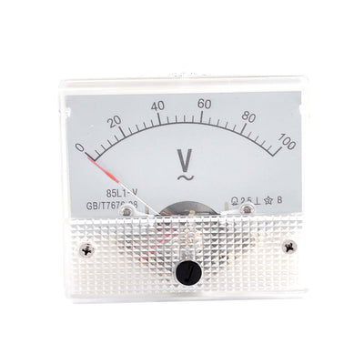 Harfington Plastic AC 0-100V Class 2.5 Voltage Panel Meter