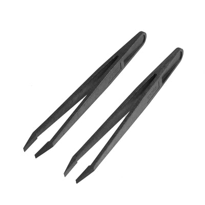 Harfington 2×Anti Static Narrow Tip Conductive Wood Tweezers Manual Kits