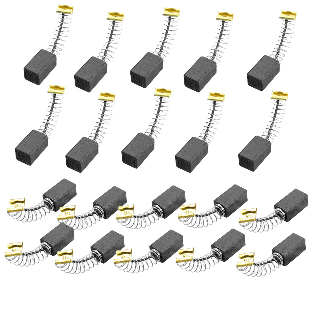 Harfington 20pcs Spring 31/64"×19/64"×4/15" 999041 Carbon Brushes for HITACHI Motor