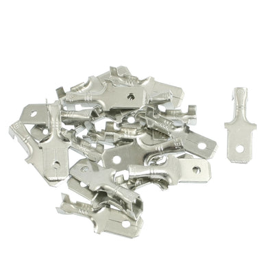 Harfington 20pcs Male Spade Cable Wire Crimp Terminals for 6.3mm Connectors