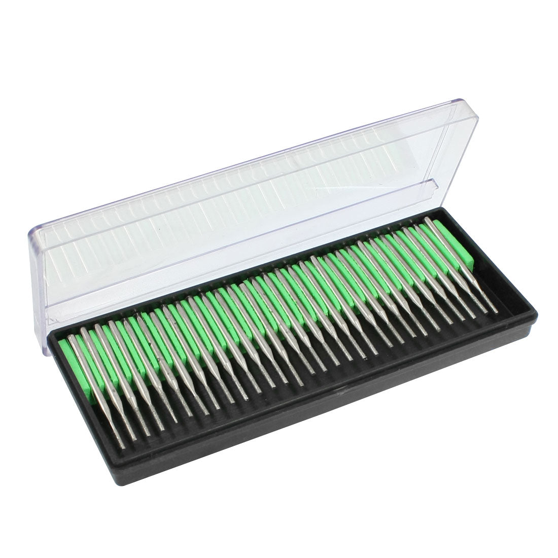 Harfington 30pcs 1.5mm Dia Cylinder Head Diamond Bits Mounted Point Grinders