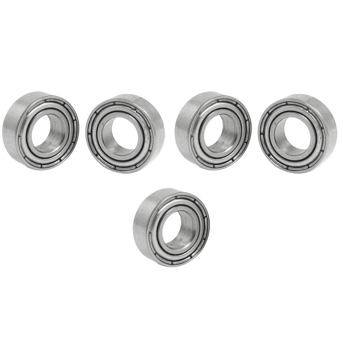 Harfington 5pcs Double Shielded 7×14×5mm Deep Groove Ball Bearing
