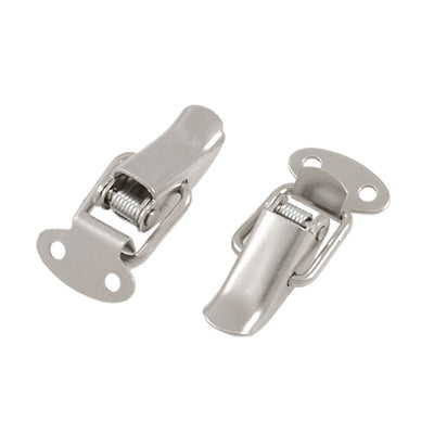 Harfington 1.7" Long Silver Tone Metal Pull Down Loop Draw Latch 2pcs
