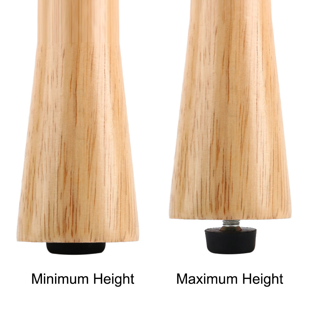 uxcell Uxcell 12 Pcs Bench Furniture Threaded 6mm Diameter Plastic Based Foot