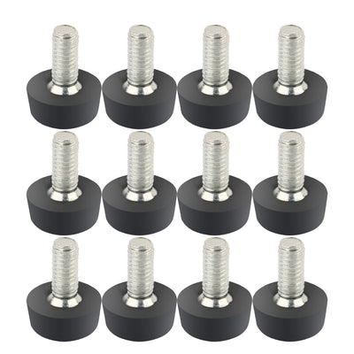uxcell Uxcell 12 Pcs Bench Furniture Threaded 6mm Diameter Plastic Based Foot