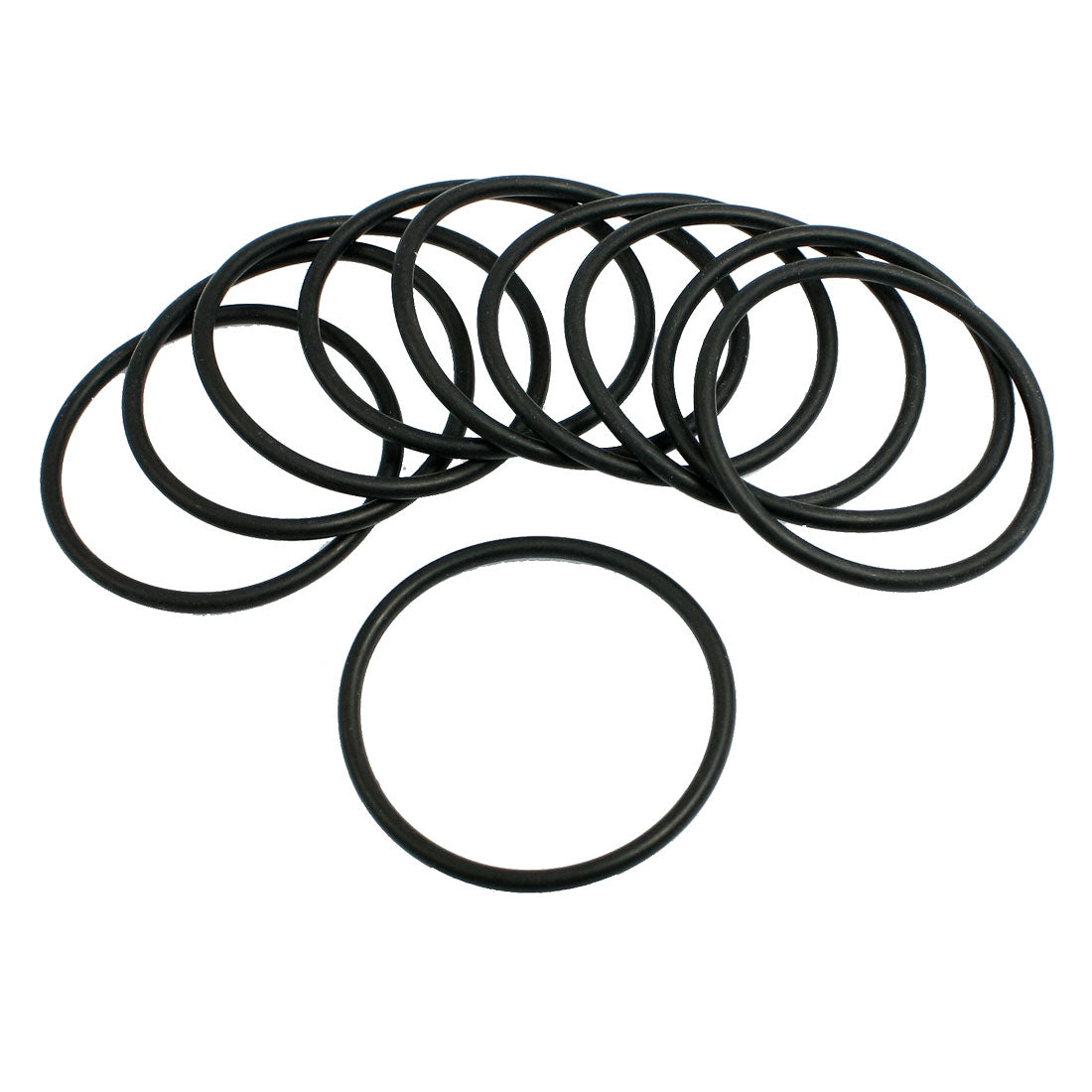 Harfington 10pcs 53mm×3.1mm Black Silicone O Rings Oil Seals Gaskets