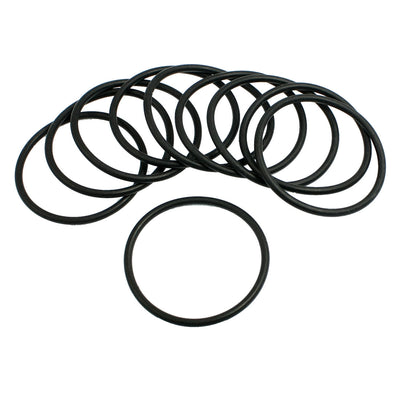 Harfington 10pcs 53mm×3.1mm Black Silicone O Rings Oil Seals Gaskets
