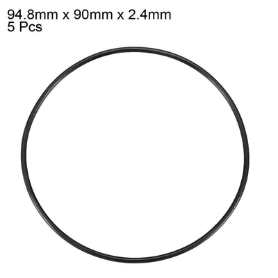 Harfington Nitrile Rubber O-Rings Metric Buna-N Sealing Gasket, Pack of 5