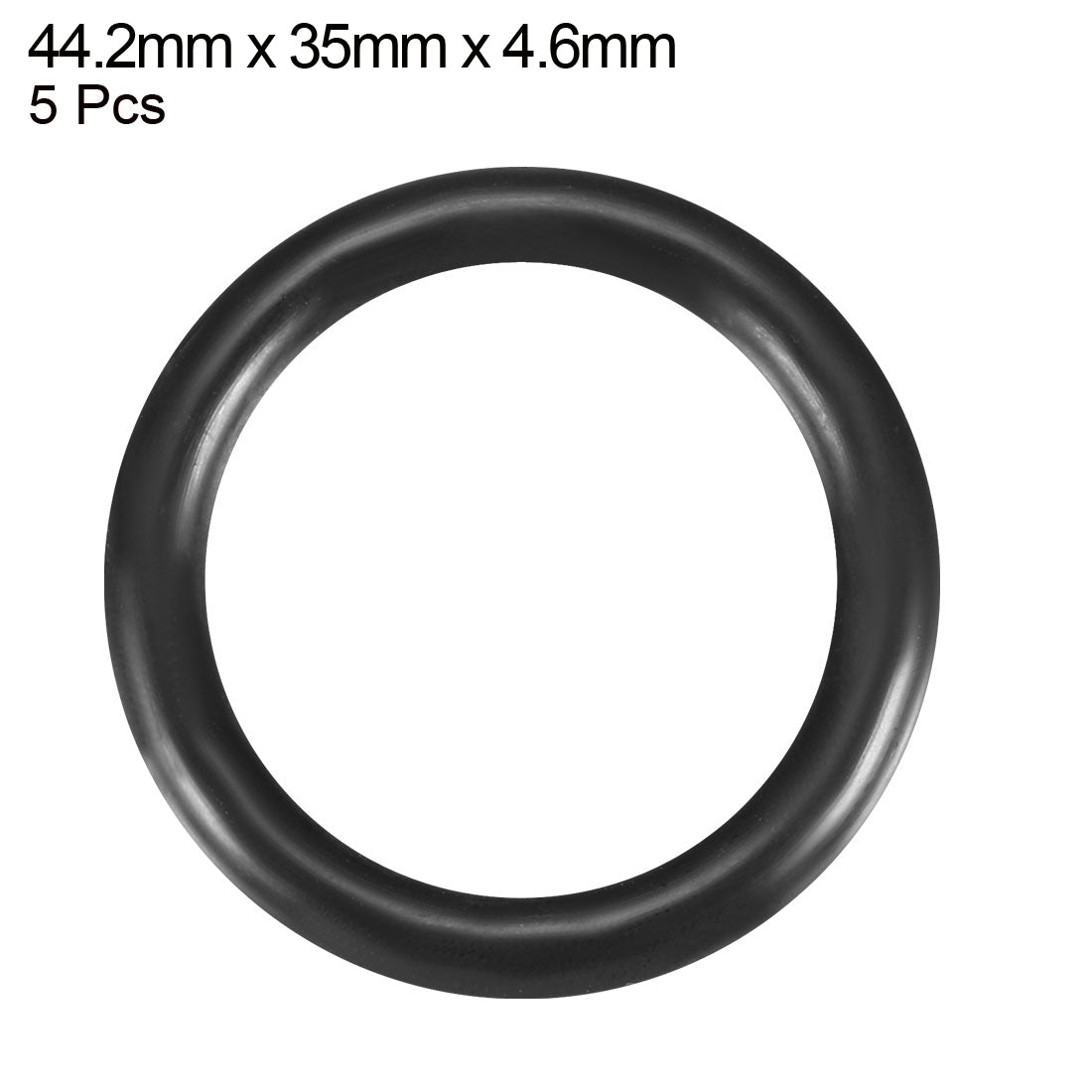Harfington 5pcs Mechanical Rubber Sealing Oil Filter O Rings Gaskets 44.2mm×35mm×4.6mm