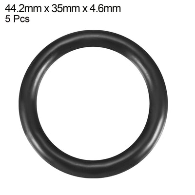 Harfington 5pcs Mechanical Rubber Sealing Oil Filter O Rings Gaskets 44.2mm×35mm×4.6mm