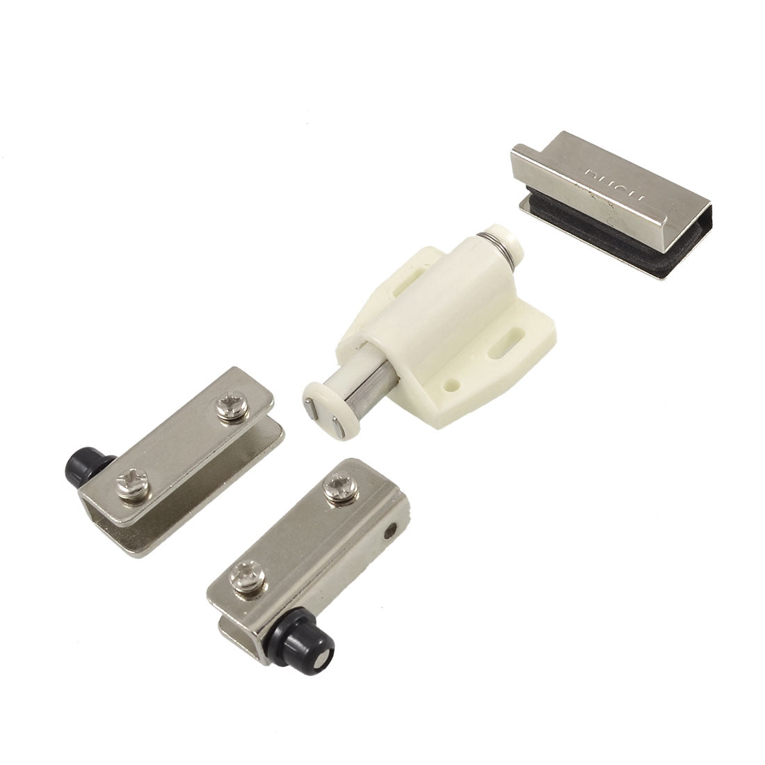 Harfington Single Push Magnetic Catch Latch w Clamp for 6mm Thickness Glass Door