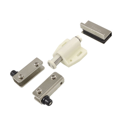 Harfington Single Push Magnetic Catch Latch w Clamp for 6mm Thickness Glass Door