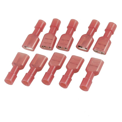 Harfington FDFN 1-250 22-16 AWG Wire Fully Insulated Push On Terminal Fuchsia 10pcs
