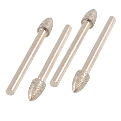 Harfington 4×5mm Tapered Nose 3mm Shank Diamond Mounted Point Grinding Bits