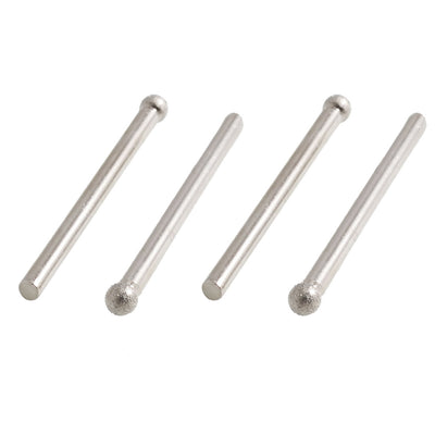 Harfington 4×4mm Ball Nose 3mm Shank Diamond Mounted Point Grinding Bits