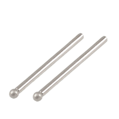 Harfington 2pcs 3mm×4mm Dia Spherical Head Diamond Bit Mounted Point