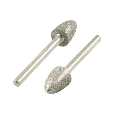 Harfington 2×8mm Tapered Nose 3mm Shank Diamond Mounted Point Grinding Bits