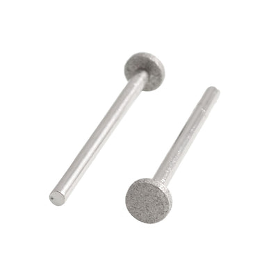 Harfington 2pcs 3mm×8mm Flat Tip Diamond Mounted Points Grinding Bits