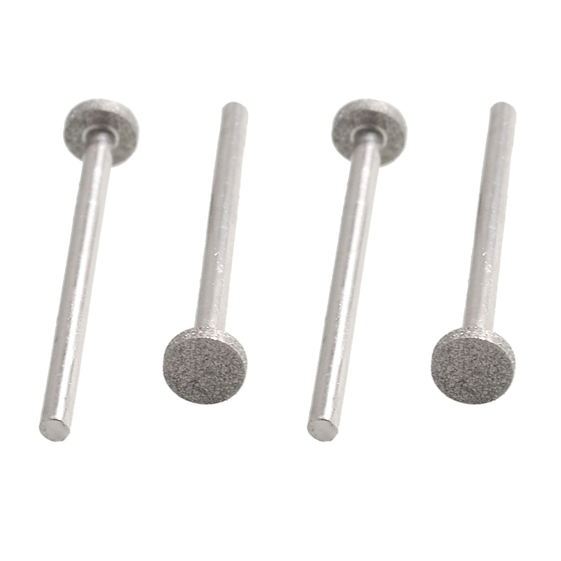 Harfington 4pcs 3mm Shank 8mm Flat Head Buffing Diamond Bits Grinders