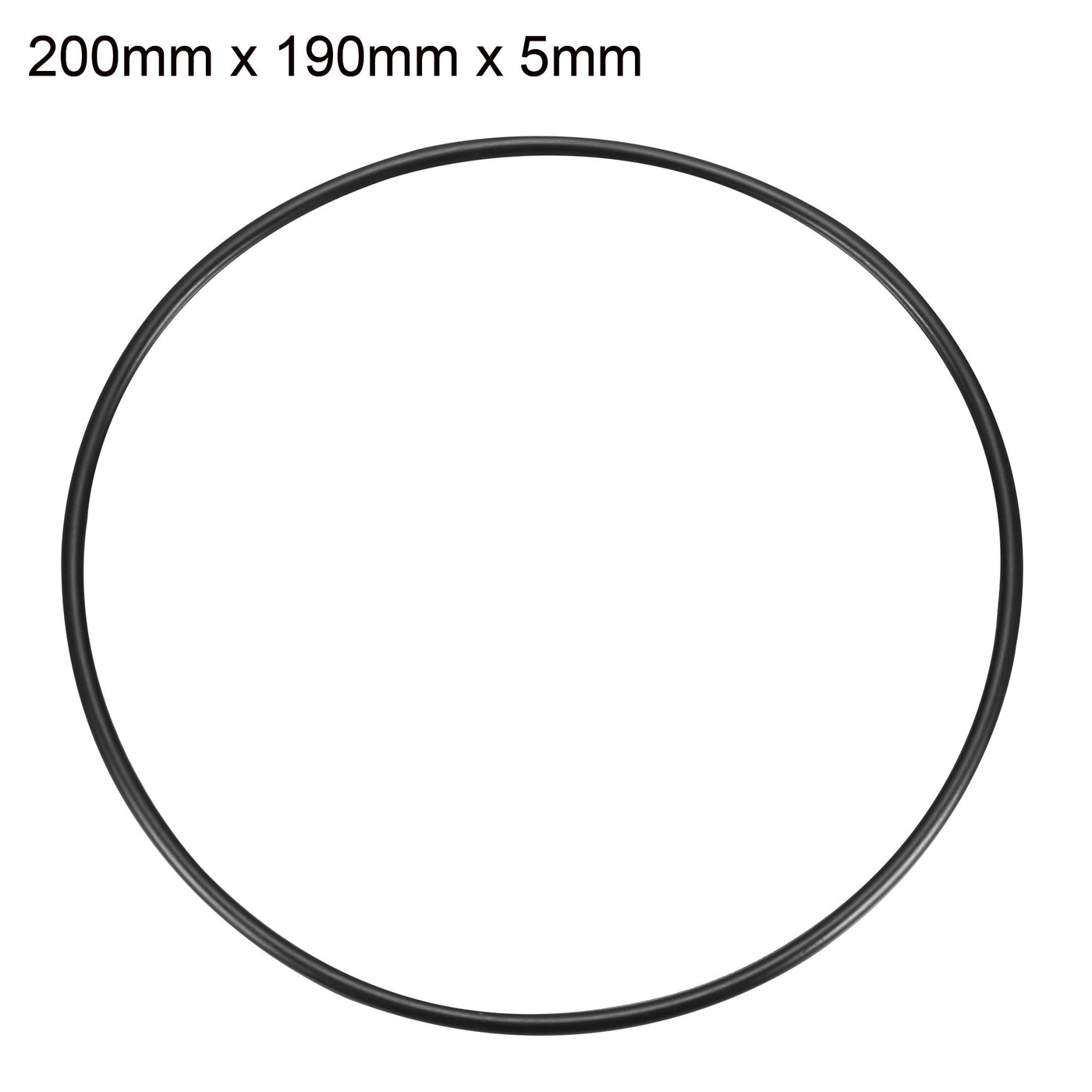 uxcell Uxcell Black Nitrile Rubber O Type Sealing Ring Gasket Grommets 5mm x 200mm