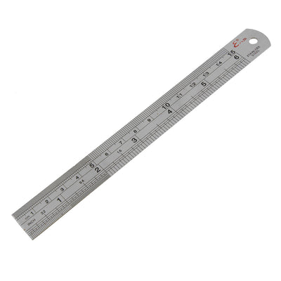 Harfington 17*2cm Stainless Metal Black Straight Ruler