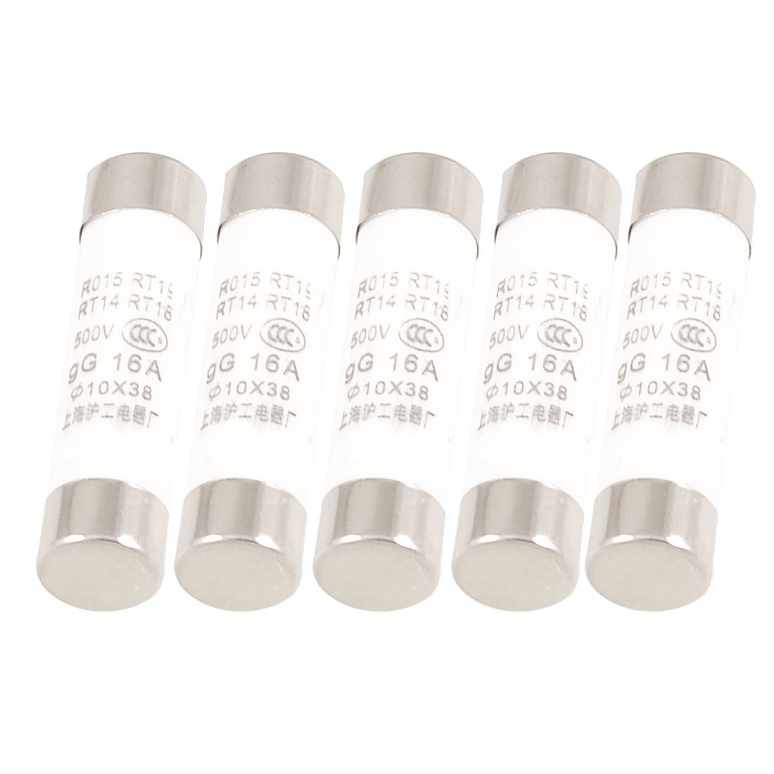 Harfington 10mm×38mm R015 RT19 RT14 RT18 gG 500V 16A Cylinder Caps Fuse Protectors 5pcs