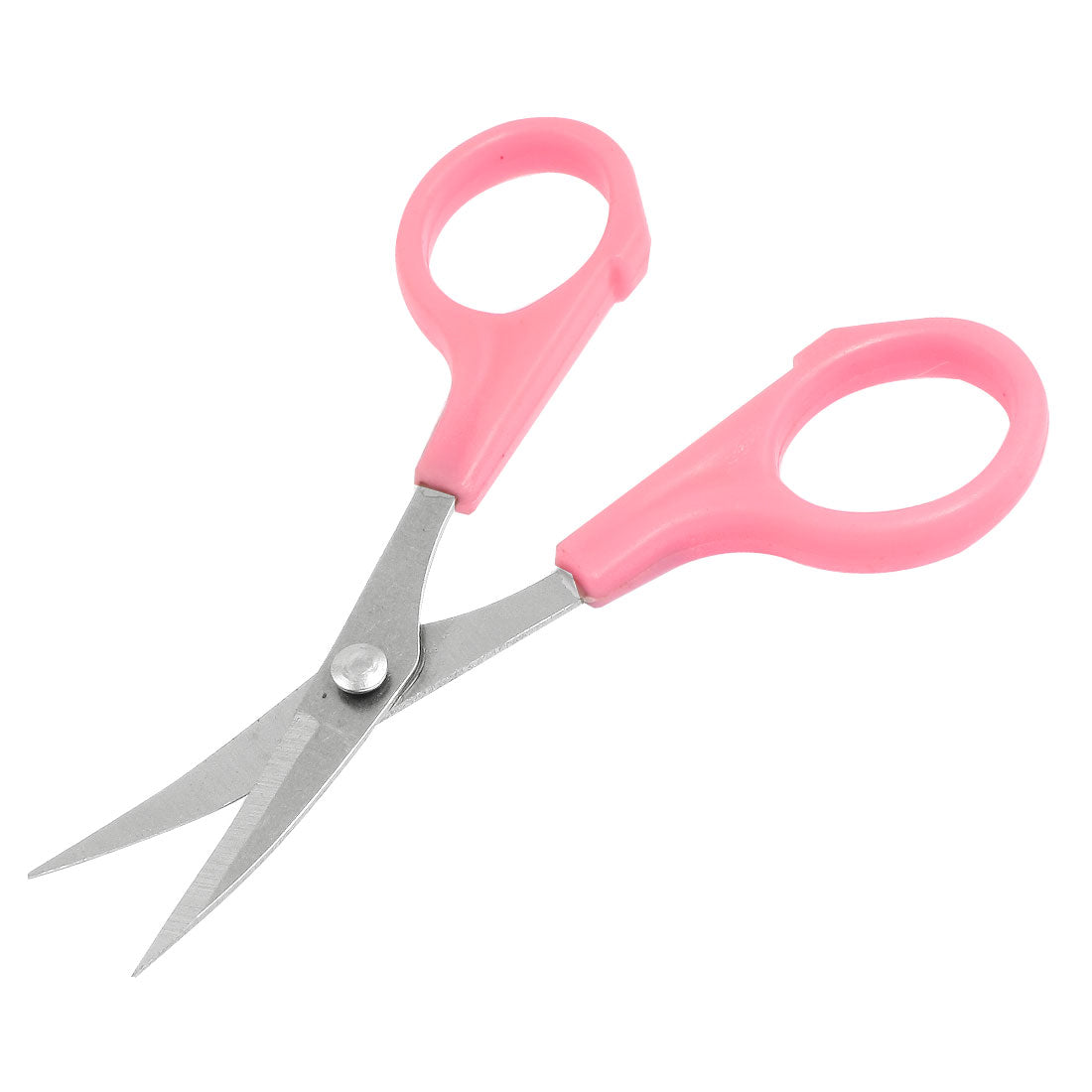 uxcell Uxcell Curved Tip Plastic Handle Thrum Yarn Cross Stitch Sewing Scissors Pink