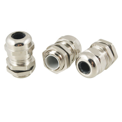 Harfington Stainless Steel M12 3.0-6.5mmm Waterproof Connector Cable Gland 3pcs