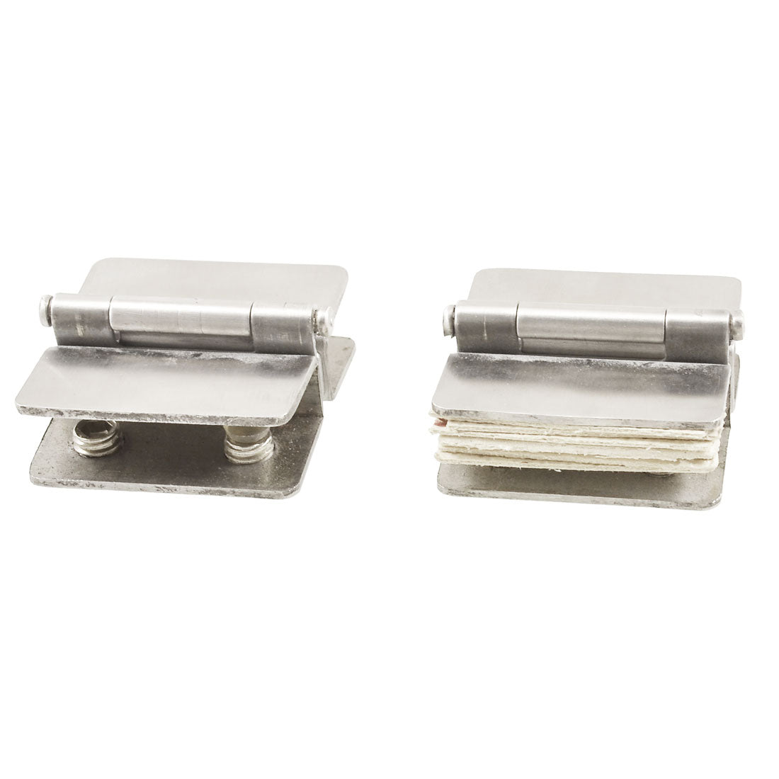 uxcell Uxcell Hardware Glass to Glass Door Double Clamp Shower Hinges 2 Pcs
