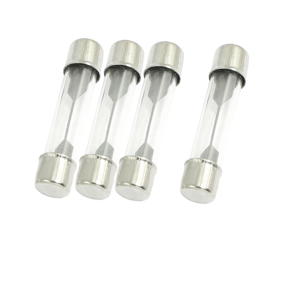 Harfington 4pcs Low Breaking Capacity Fast Blow Glass Tube Fuses 5A 6mm×30mm